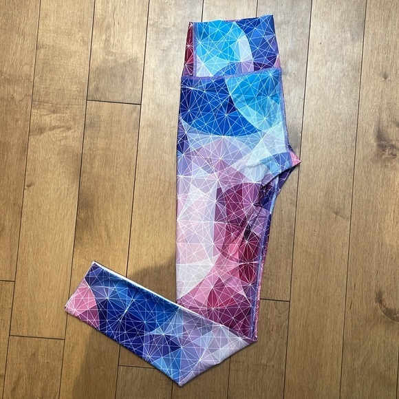 My Inner Fire Colorful Geometric Printed Recycled Polyester Yoga Leggings 6 - Picture 5 of 9